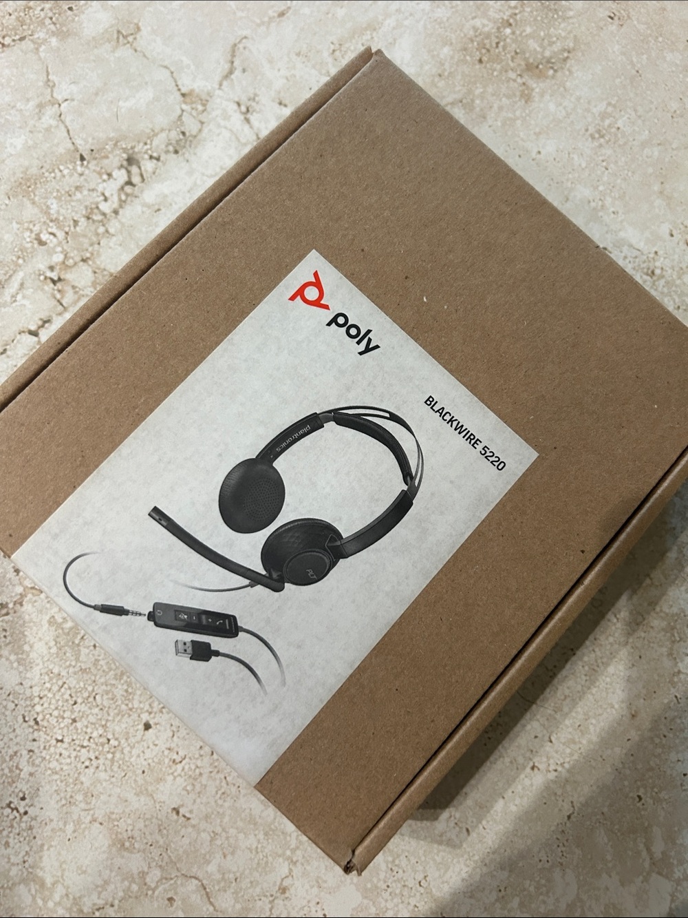 POLY Black Over-Ear USB Headset with Boom Microphone